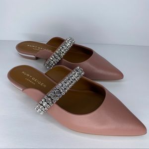 Kurt Geiger crystal embellished mules